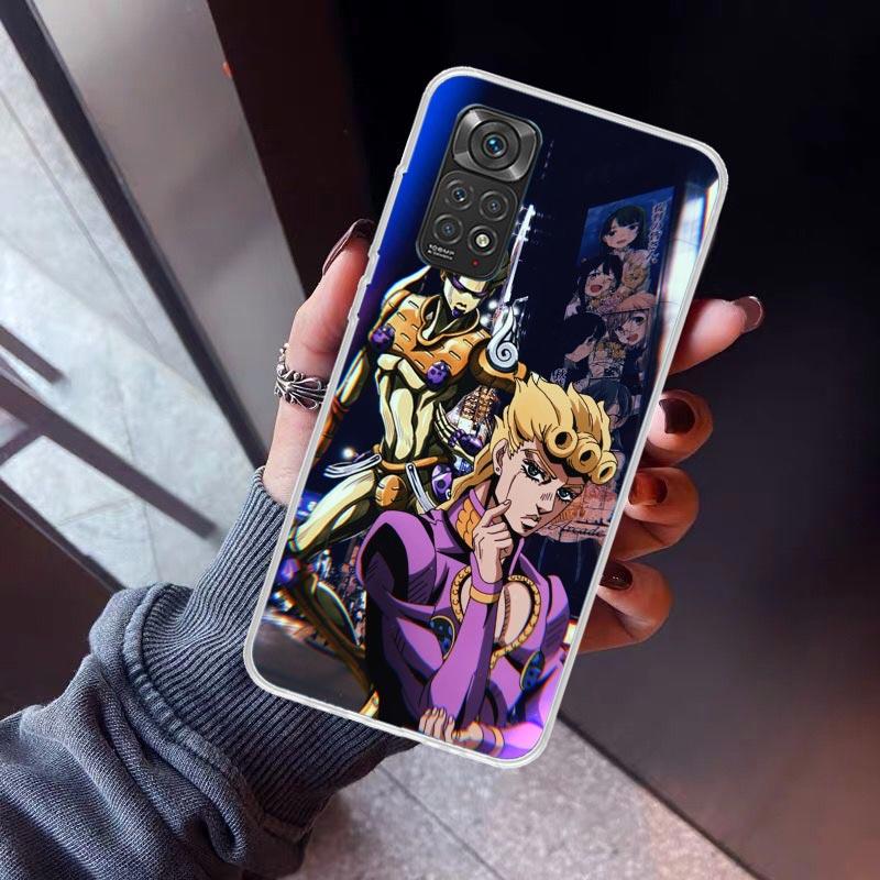 JoJo Adventure Giorno Giovanna Phone Case For Xiaomi Redmi Note 10 11 12 13 14 15 Pro Plus 11S 12S 14S 11T 11E 10S Soft TPU Back