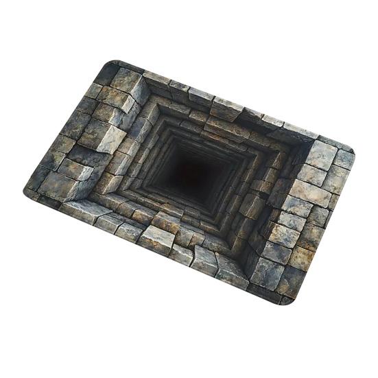 

Коврик для пола 3D дизайн с оптической иллюзией Ковер для пола с противоскользящими точками Художественный дизайн пещеры Декоративный акцентный ковер Домашний декор 40cm E