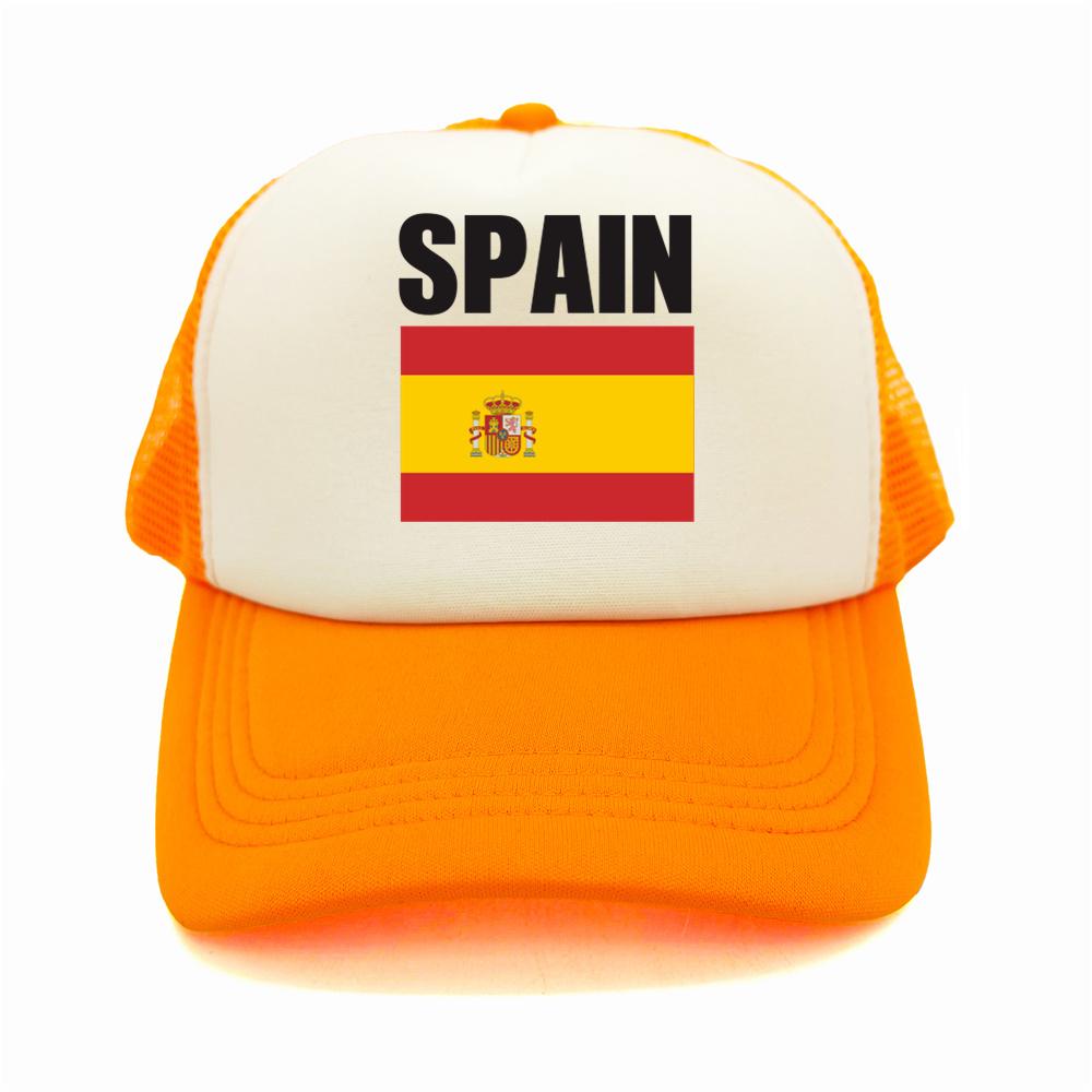 Flag Of Spain Baseball Cap For Women Unisex Country Proud Mesh Net Trucker Hats Summer Breathable Snapback Dad Gift Caps