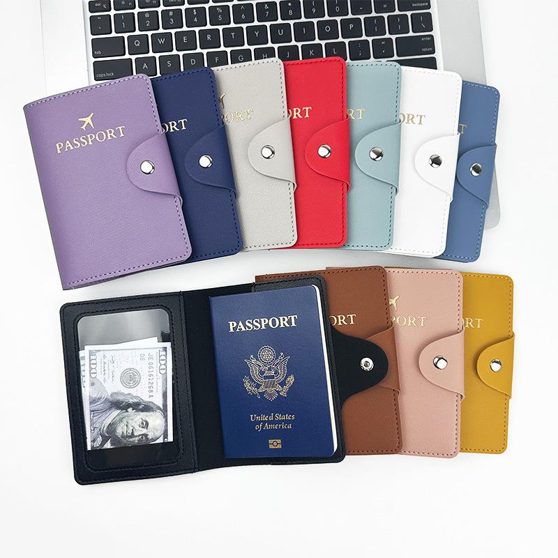Women Men Fashion Business Passport Covers Holder Multi-Function ID Bank Card PU Leather Wallet Case Travel Accessories
