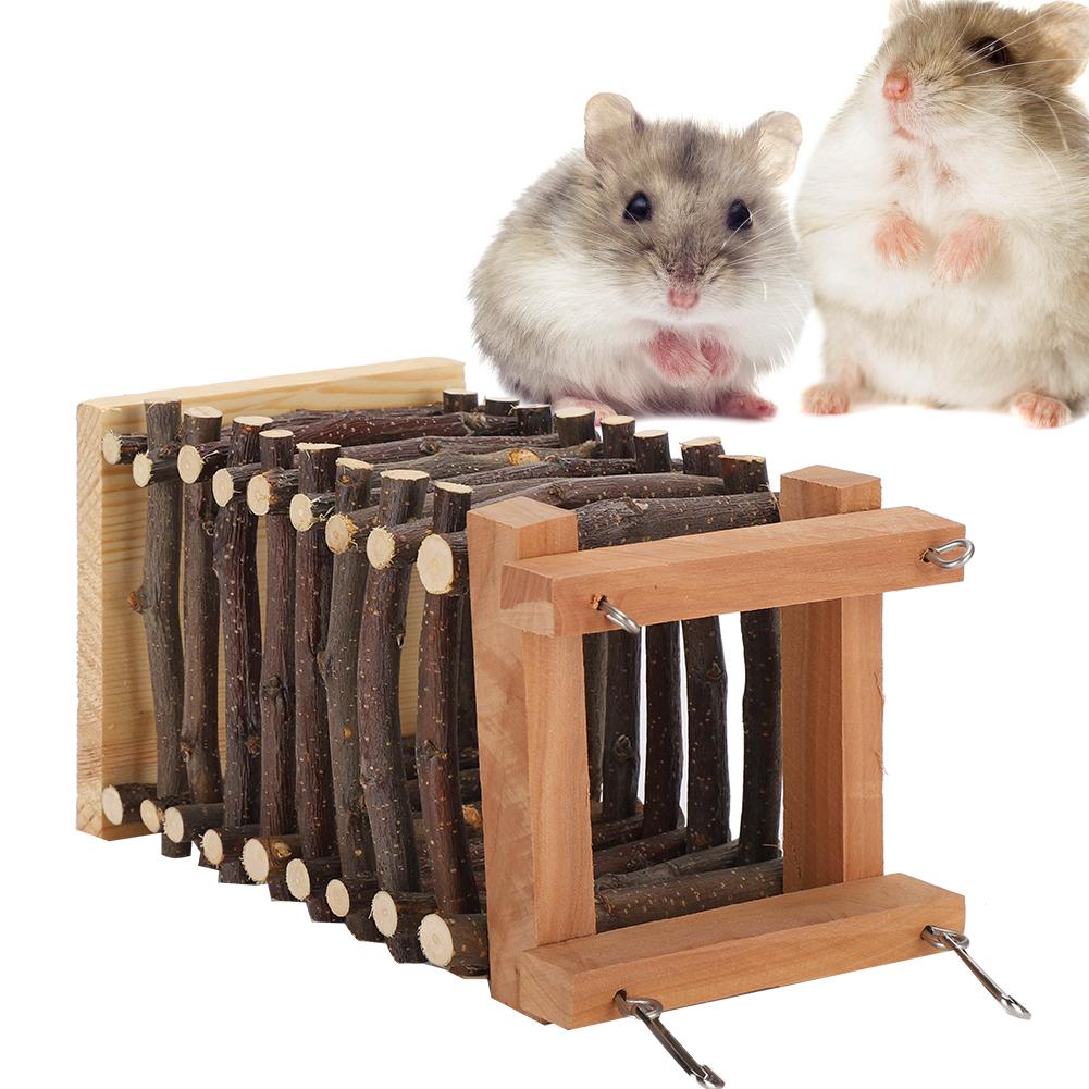 Wooden Hay Crib Rack Grass Frame Feeder Manger Guinea Pig Chinchilla Rabbit Pet Supplies