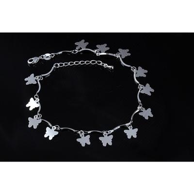 Korean Version Imitation Bracelet Foot Jewelry Women's Fashion Single-layer Butterfly Anklet Gift Jewelry