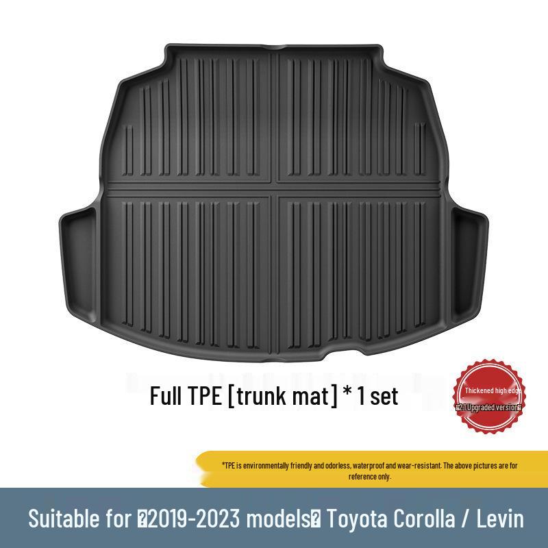 Экологичные ТПЭ коврики для пола для Toyota Corolla/Levin 2019-2023 - Включают коврик в багажник и основные коврики.