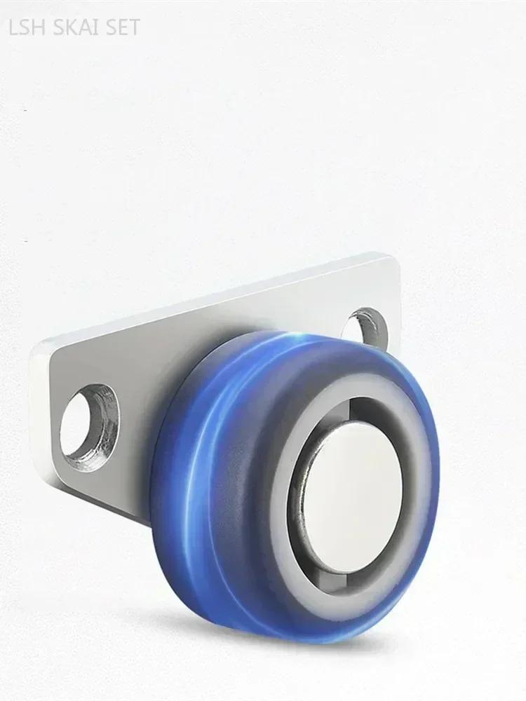 4 buc roți montate lateral pentru mobilier, sertar lateral, scripete din cauciuc, ultra-subțire, role ascunse direcționale, mute, hardware pentru mobilier