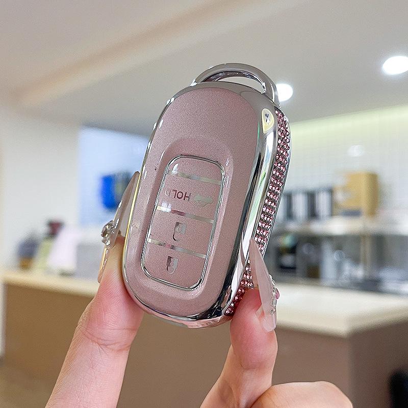Premium Women's Car Key Case for Honda Accord, Civic, CR-V, Fit, Odyssey, Vezel, Lingpai, and XR-V