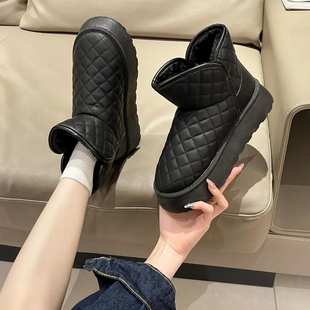 Fashion Plus Warm Booties Shoes for Woman Elegant With Medium Heels Women's Ankle Snow Boots On Promotion Anti Skid Offer Slip Furry Hot