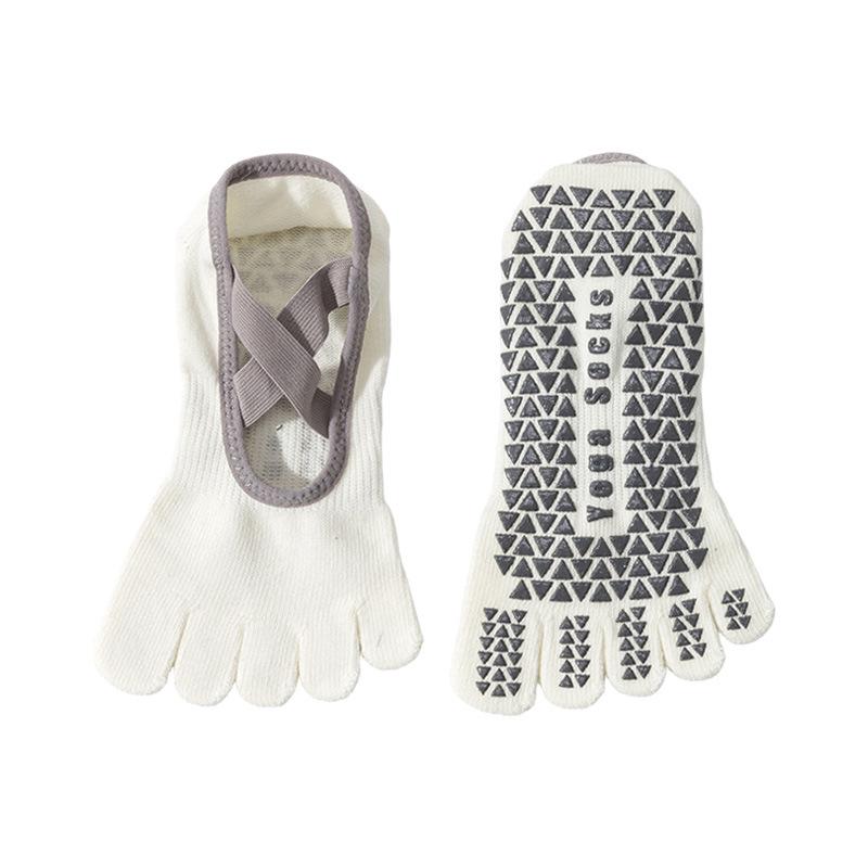 Professionelle Anti-Rutsch Pilates Yoga Socken - Schweißabsorbierend, Fünf-Zehen, Indoor Sport Split-Toe Socken