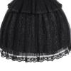 Addams Family Girls' Wednesday Cosplay Black Mesh Jumpsuit Costume for Halloween or Prom