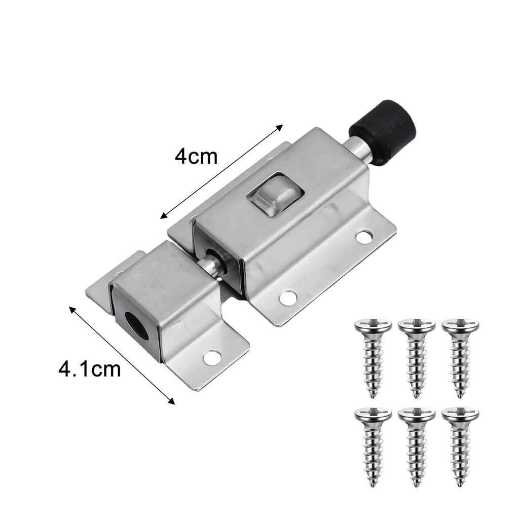 Stainless Steel Door Latch Spring Lock with Screws Automatic Spring Latches Door Window Catch Lock Gate Anti-theft Hardware