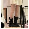 New Women's Shoes 2024 Fashion Solid Color Round Toe Square Heel Women's Fashion Boots Short Tube Medium Heel Women's Boots