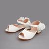 2025 Winter Floral High-Heeled Sandals for Big Kids - Versatile & Fashionable