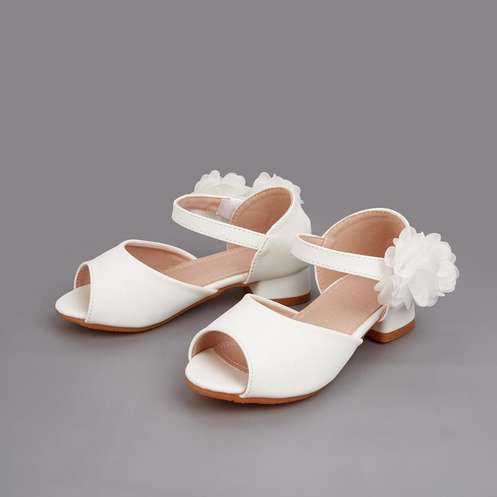 2025 Winter Floral High-Heeled Sandals for Big Kids - Versatile & Fashionable