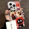 Cute Red Hat Black Cat Strawberry Phone Case For iPhone 17 Air 16 E 15 14 13 12 11 Pro Max Plus SE 2020 2022 Cover