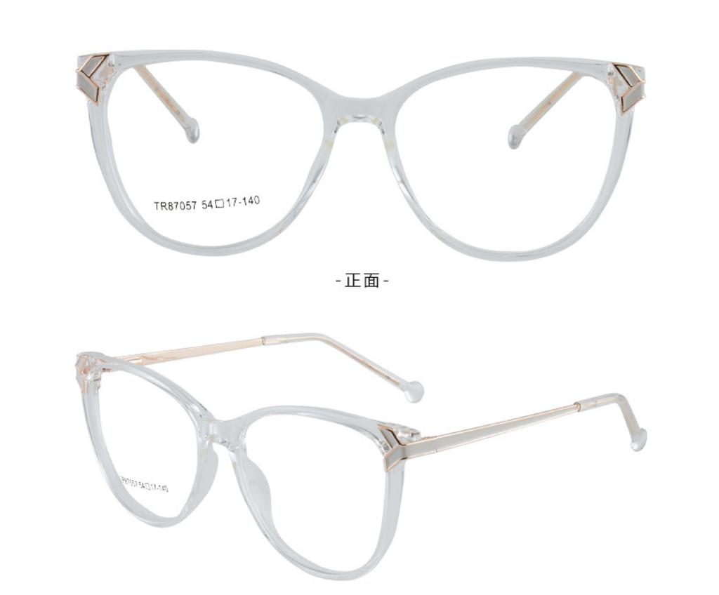 Trend Optical Cat Eye Reading Glasses Women Blue Light Filter Metal Leopard Eyeglasses Anti Fatigue Clear Prescription Eyewear