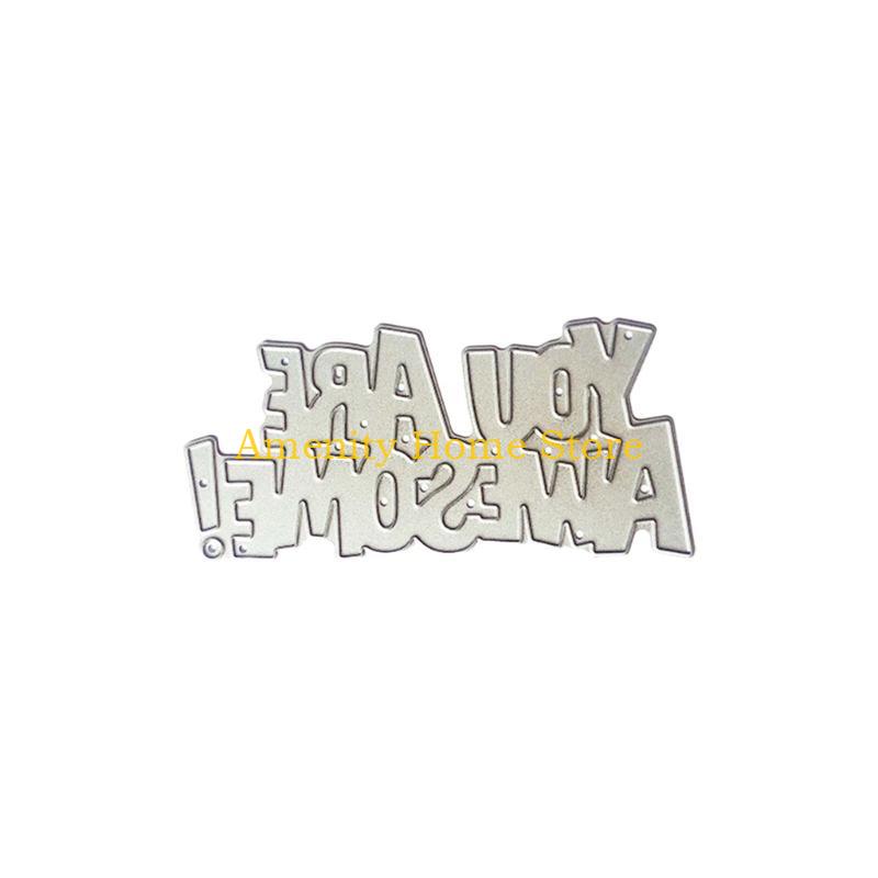 F26C Metal Die Cuts Happy Birthday Embossing Stencil Cutting Dies for Card Making Scrapbooking Paper Craft DIY Template Mold