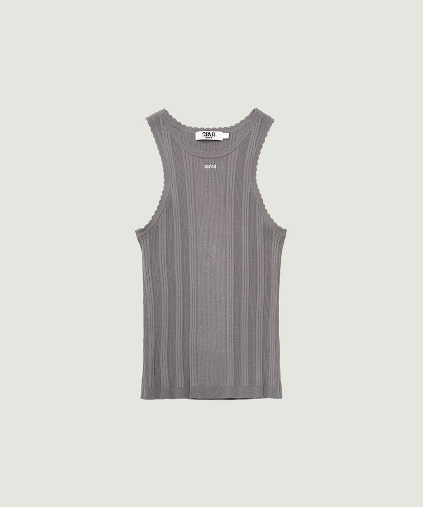 GROVE Petal Sleeveless Knit (Charcoal)