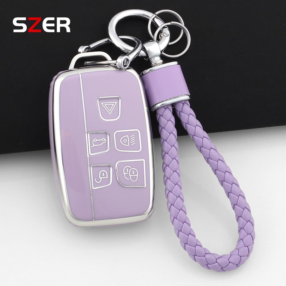 Plating Tpu Car Key Case Cover Fob Shell For Land Rover Range Rover Evoque Sport Freelander Discovery Velar For Jaguar Xe Xf Xj