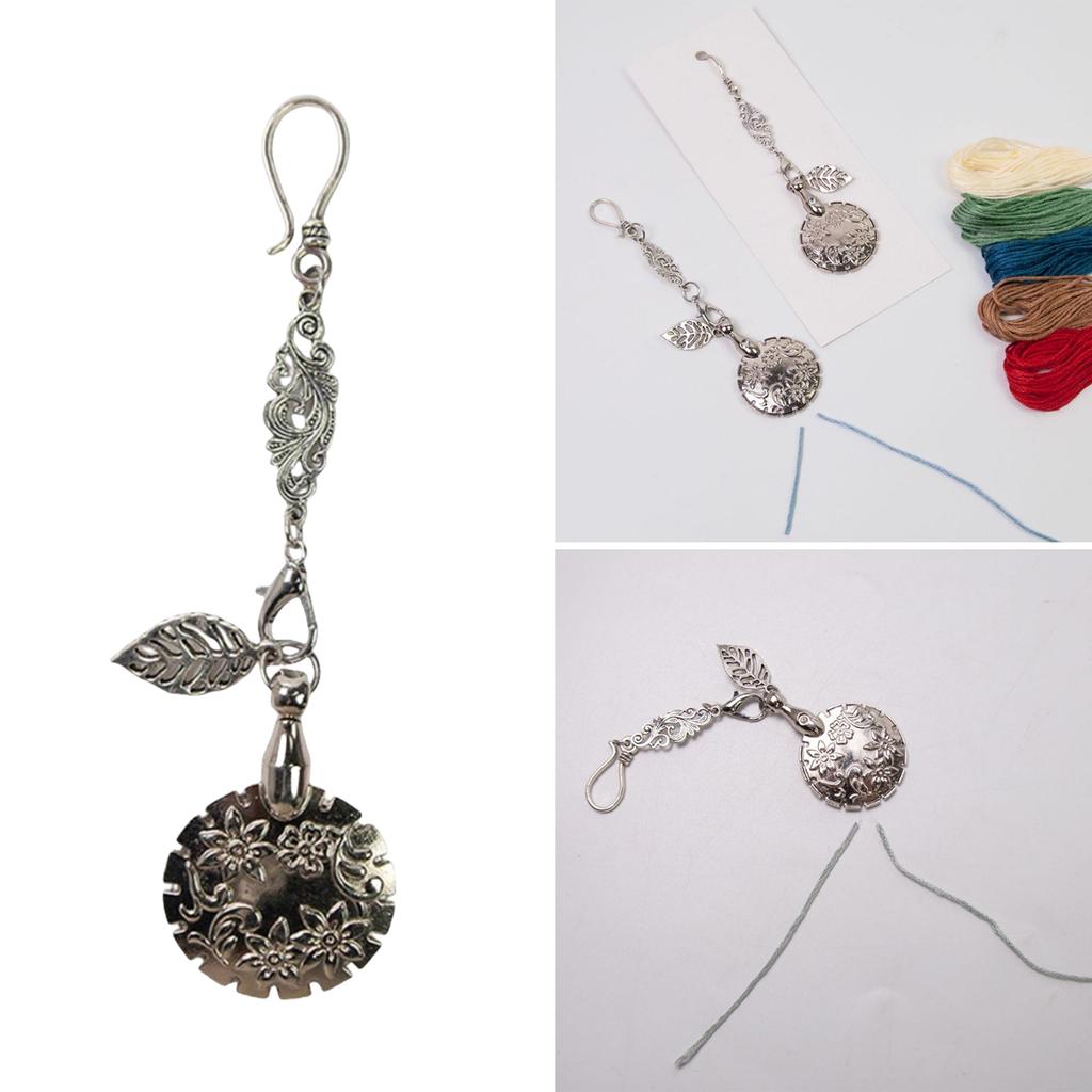 Antique Yarn Cutter Pendant Round Shaped Yarn Cutter Pendant Thread Cutter Sewing Tool for Hand Quilting