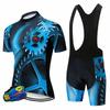 Summer Breathable Tight Top and Bottom Bicycle Shorts Set Bicycle Shirt Set Bicycle Clothing Short Sleeve Men's Bicycle Set