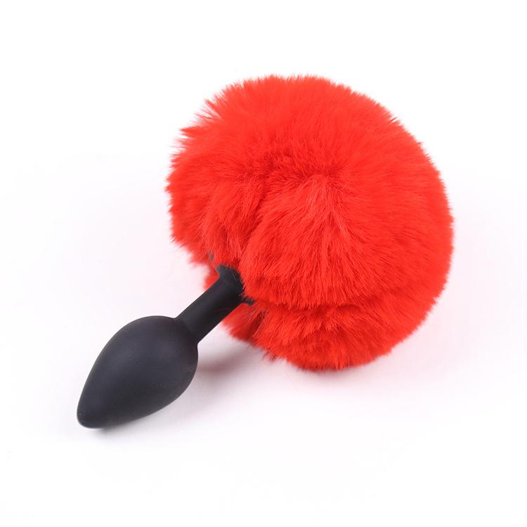 Farben Silikon Flauschiger Hasenschwanz Buttplug Anfänger Sexspielzeug Tatsächlich Erkunde Arsch Doggy Play Frauen stimulieren Cosplay-Spiele