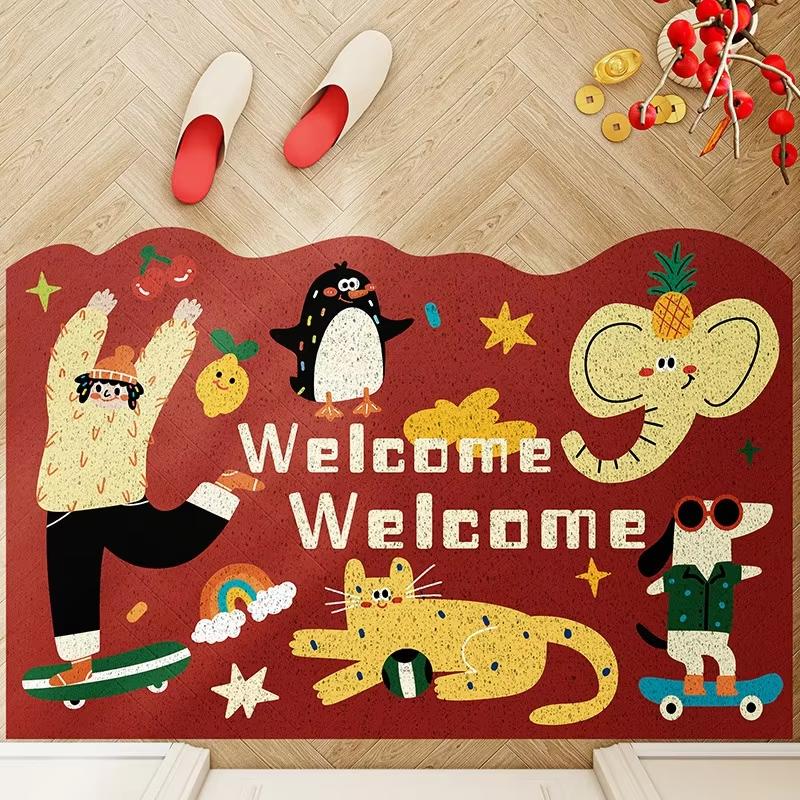 Colorful Letters Welcome Mat  Door Mat  Suitable For Bedrooms, Bathrooms, Kitchens, Outdoors, Laundry Rooms  Floor Mat