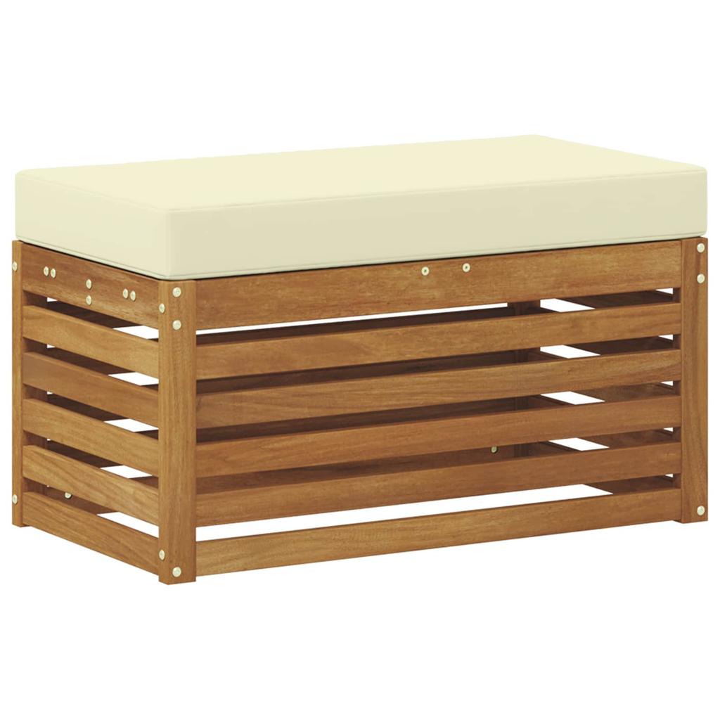 Outdoor Stool Bench Solid Acacia Wood Natural