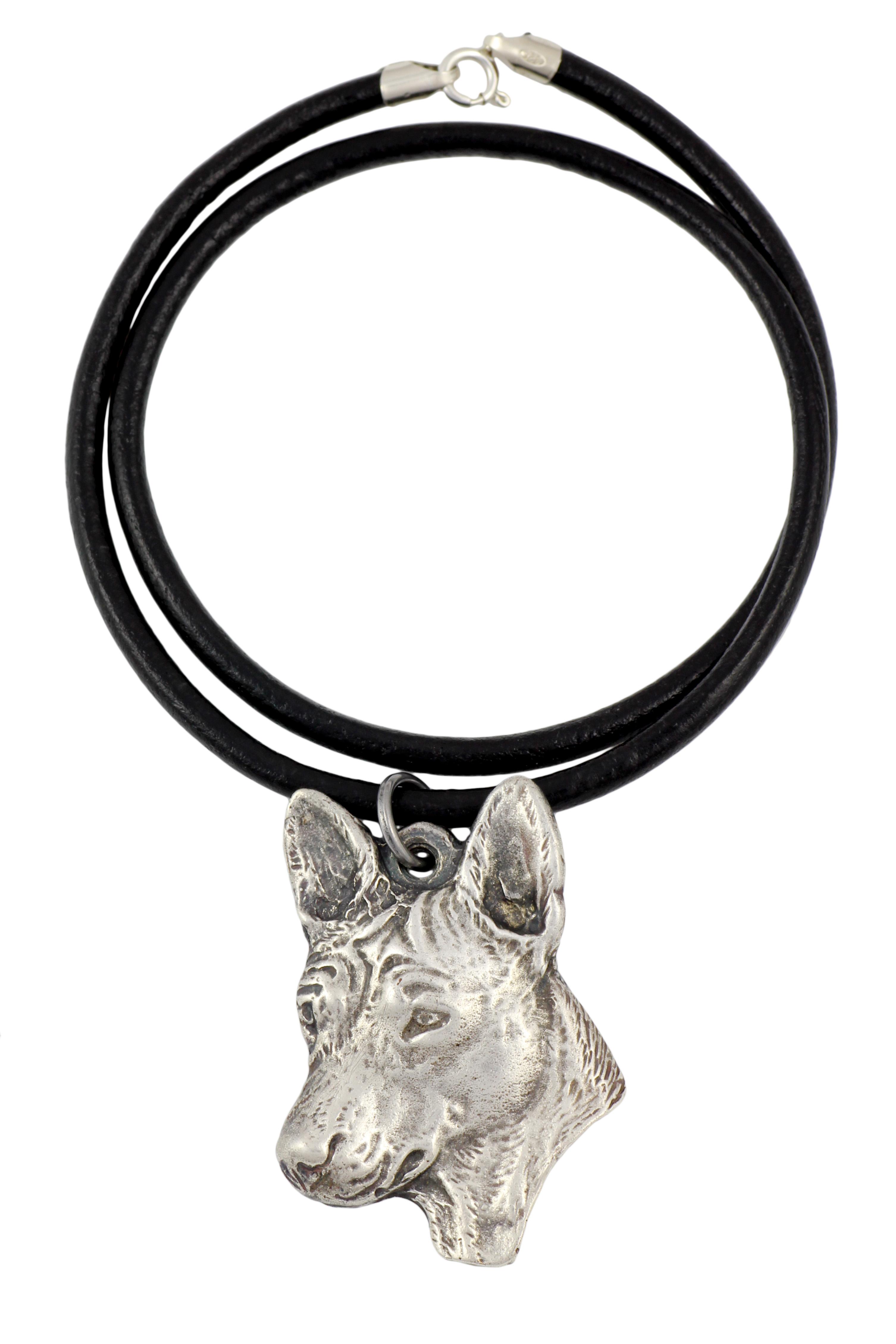 

Basenji, African bush dog, Congo dog - Necklace with dog, silver-plated pendant for dog fan, unique jewelry by Art-Dog brand срібний