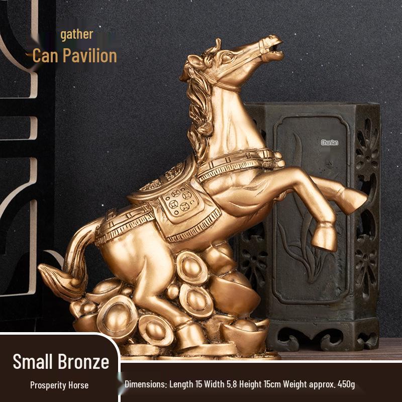 Instant Money Tree Horse Resin Ornament for Home Decoration: Craft Stand for Wealth and Prosperity.