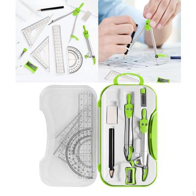 Complete Geometry Set with Compass, , And Ruler for Students Professionals