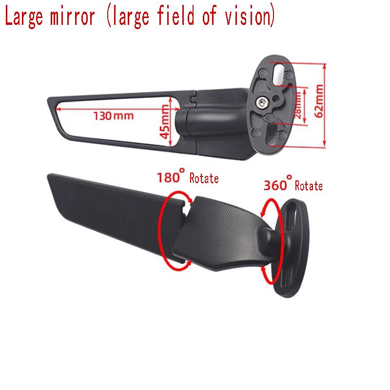 Side Mirrors Wind Wing Adjustable Rotating Rearview Mirror For Kawasaki ZX6R ZX636 ZX14R ZX12R ZX10R ZX7R ZX9R Motorcycle Mirror