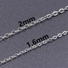 10Pcs Link Chain On The Neck Necklace For Women Men Accessories Stainless Steel Jewelry High Quality Width 1.62Mm Choker Collar