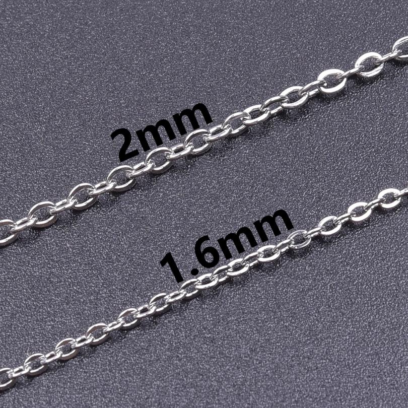 10Pcs Link Chain On The Neck Necklace For Women Men Accessories Stainless Steel Jewelry High Quality Width 1.62Mm Choker Collar