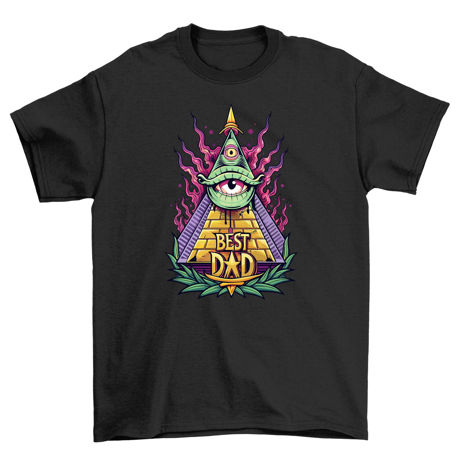 

Best Dad Seeing Eye T-Shirt Mens Womens Tees Top: Hilarious Pyramid Design, Perfect for Dad Jokes, 10 XL