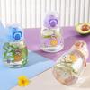 Water Bottle Summer New Plastic Cup Children's Elastic Cover Direct Drinking Cup Students Small Fresh Strap Water Cup Sticker Gift