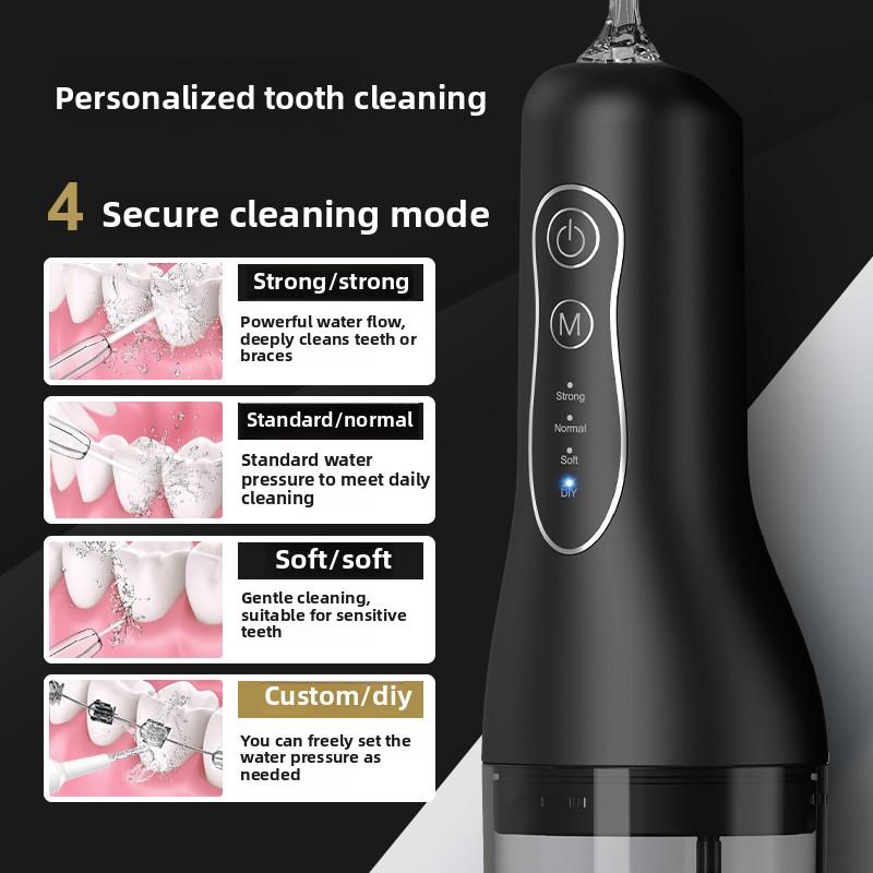 Pulse Electric Dental Flusher Portable Water Floss Oral Cleaning Dental Stone Household Whitening Scrub