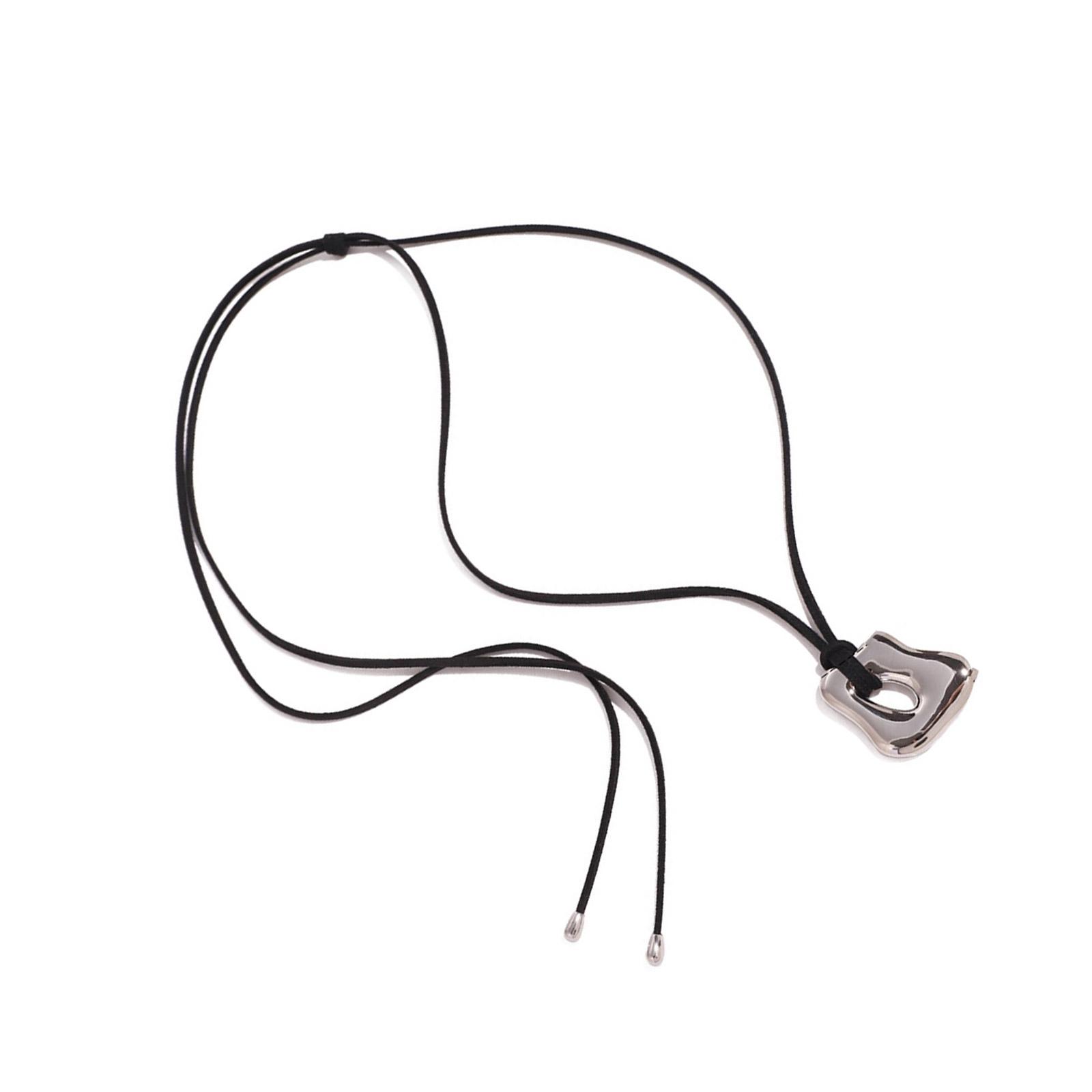 

Чокер из нержавеющей стали с нерегулярной геометрической подвеской, водонепроницаемое вощеное ожерелье, золотистый, серебристый цвет, модный аксессуар серебряный