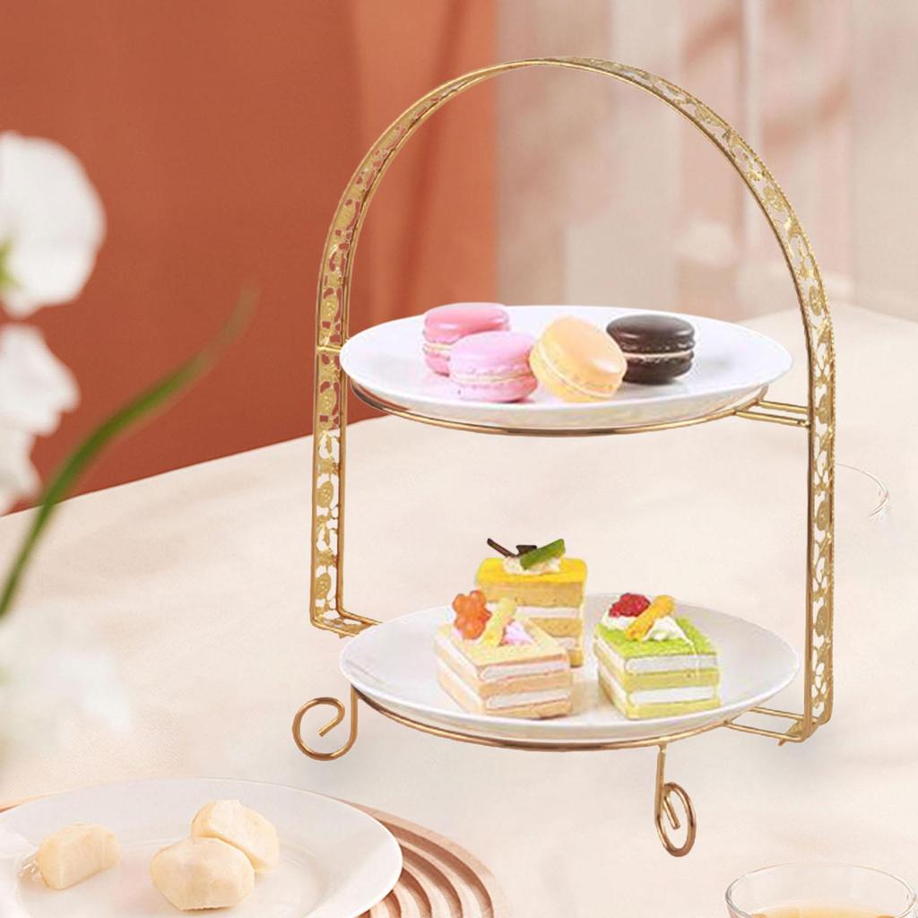 Metal Cake Stand without Plate Dessert Decorative Cupcake Dish for Parties