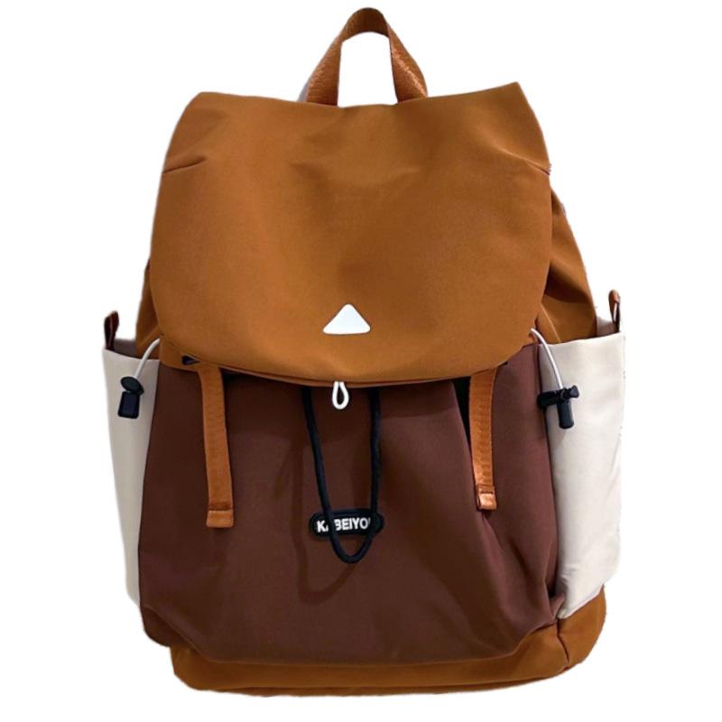 

Fresh and sweet contrasting color girl bag, new light, high-value and large-capacity backpack for junior high school students помаранчевий