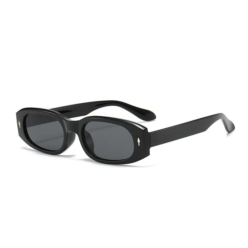  Small Rectangle Sunglasses Women Retro Candy Color Shades UV400 Men Trending Rivets Sun Glasses