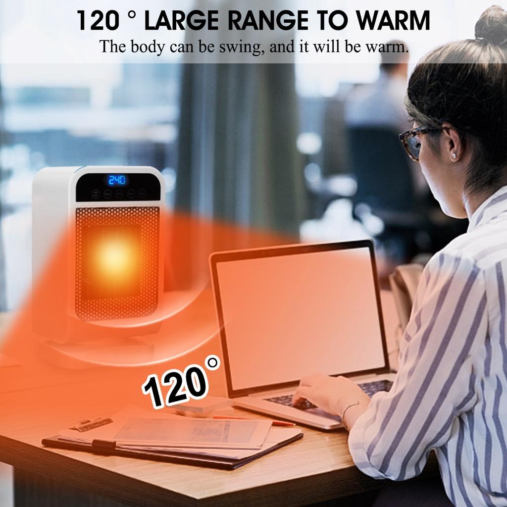 2300w Portable Mini Electric Heater Fan Heater Low Noise Fan Energy Saving Warm Heating Office Room Practical Winter Heater M