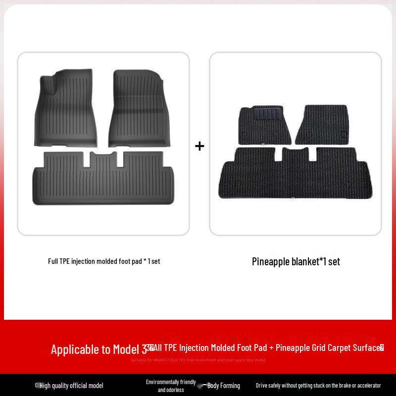Tesla Model 3/Y Full Protection TPE Car Mat for Left & Right Steering