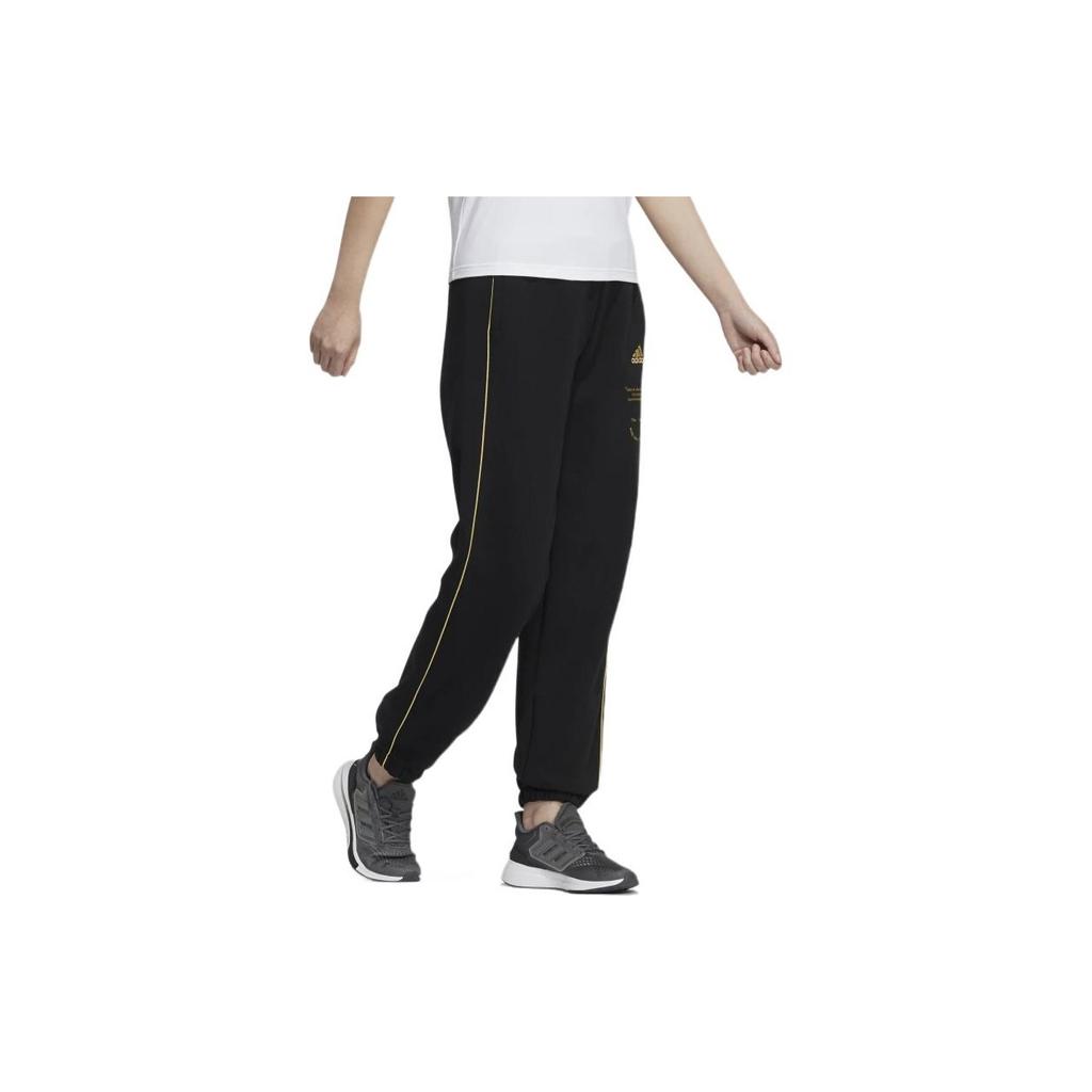 adidas Gold Label Printed Cuffed Vintage Sports Pants Women Pants Black HG1829