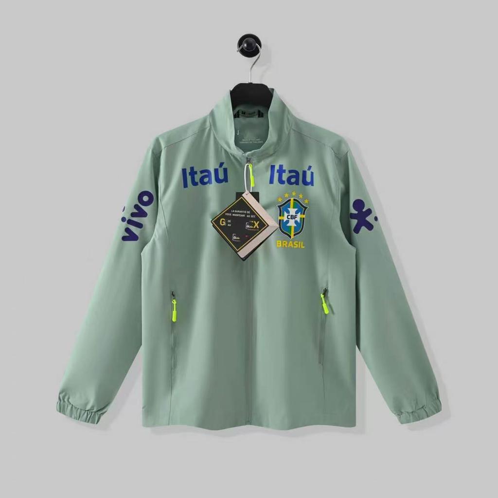 Brazil Neymar Same Jacket Windproof and Waterproof Adult Thin Sports Jacket Hooded Spot