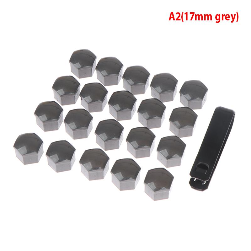 20pcs/set 17/19mm Wheel Lug Bolt Nut Cap Dustproof Cover With Removal Tool Key Car Accessories Multiple Colour