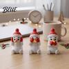 Snowman Tabletop Decor 3Pcs/Set 3D Printed Christmas Figurine No Hear See Desktop Figurine Speak Mini Statue Knitted Hat Decoration Figurines
