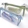 Student Pen Storage Transparent PVC Pencil Case, Large Capacity Waterproof Stationery Organizer Organizer, Durable Zipper Bag for School Supplies