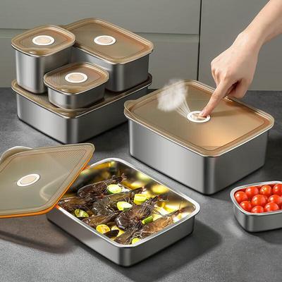 Contenedor de Almacenamiento de Alimentos Hanlu Sellado al Vacío de Acero Inoxidable 304
