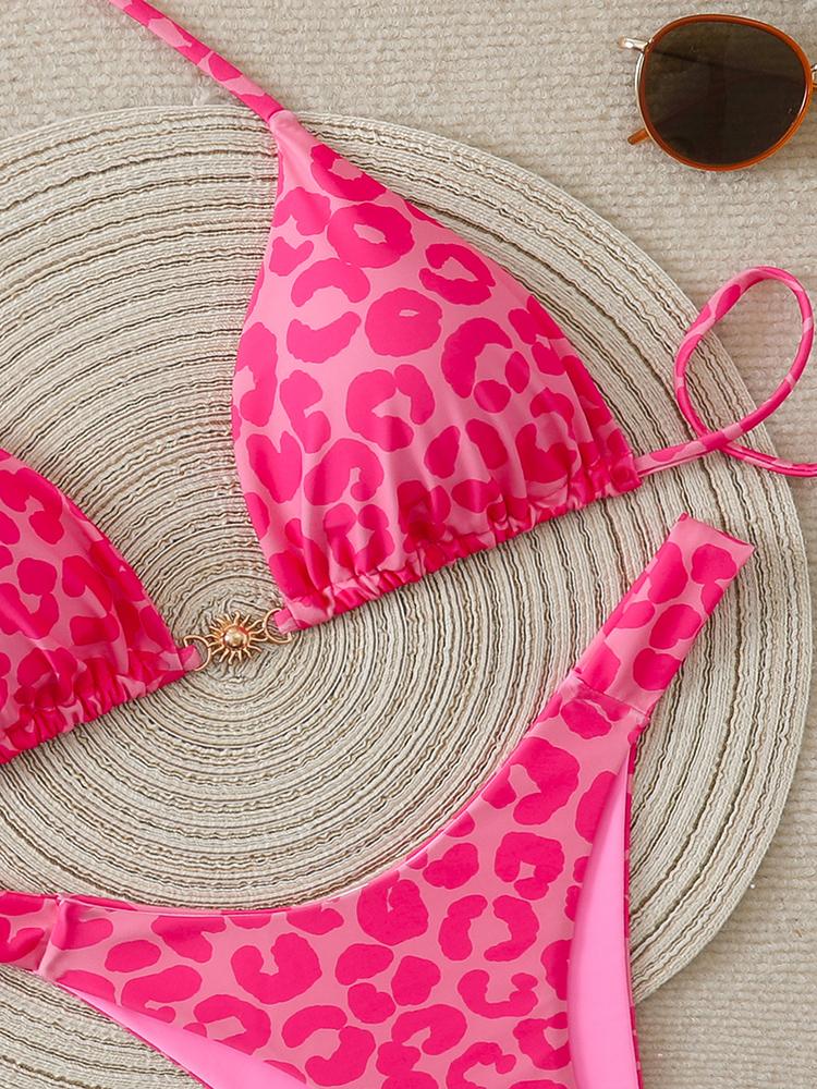 Seksowny Bikini Panterka 2026 Kostium Kąpielowy Damski Trójkątny Kostium Kąpielowy Kobieta Damska Odzież Kąpielowa Zestawy Mikro Bikini Brazylijskie Biquini