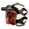 Retro Trend Half Helmet Motorcycle Retro Helmet Men's and Women's Locomotive Riding Helmet Autumn and Winter Suede Lining Removable