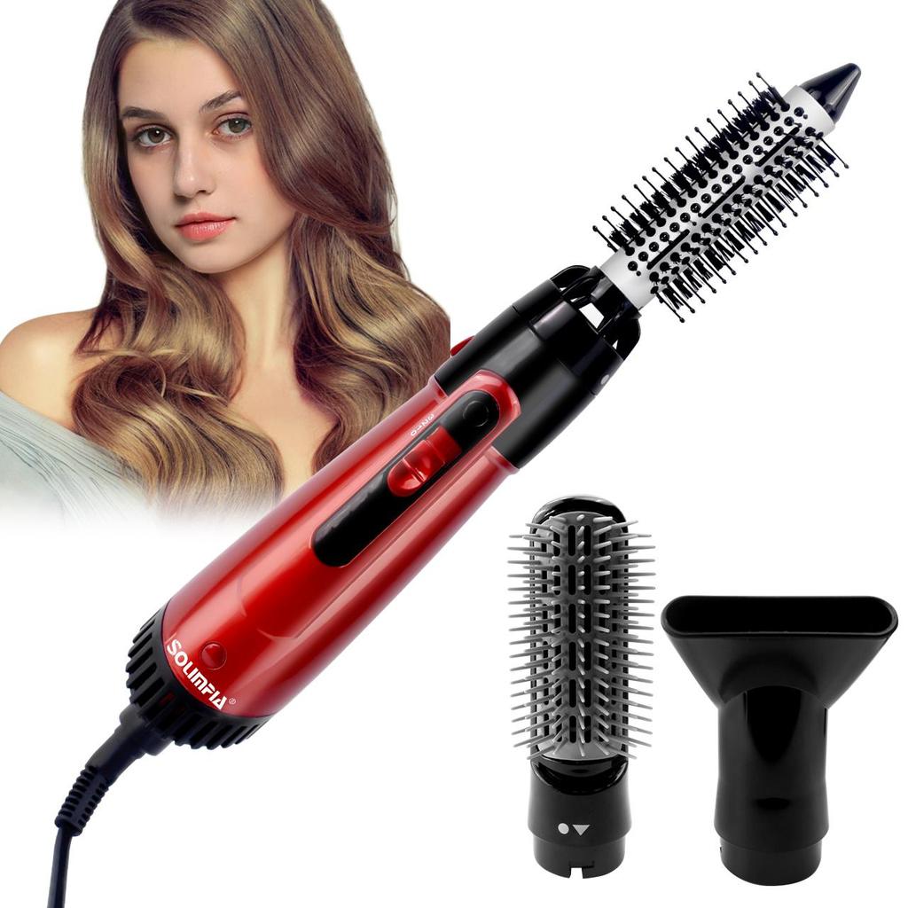 All In One Electric Curling Iron Professional Curling Wand Set Instant Heat Up Hair Curler with 2 Interchangeable Ceramic Barrels